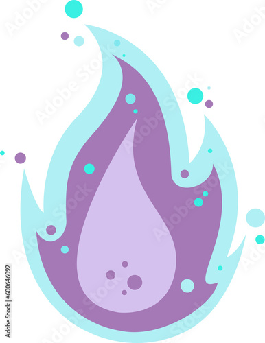 Magical sparkle campfire illustration isolated graphic icon on a transparent background