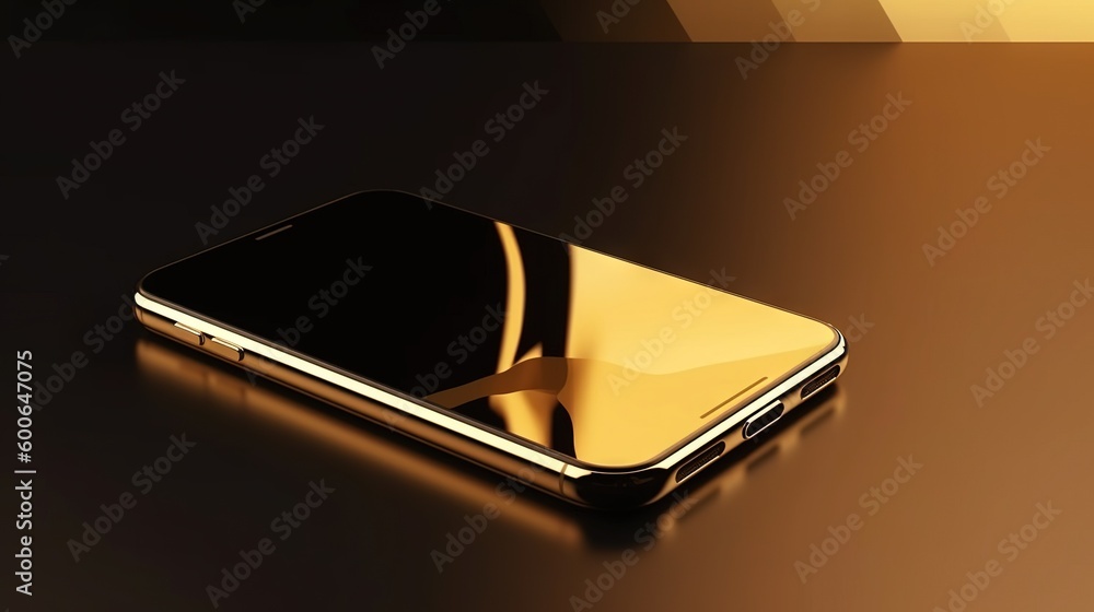 a close up of a cell phone on a black surface. generative ai a close up of a cell phone on a black surface. generative ai