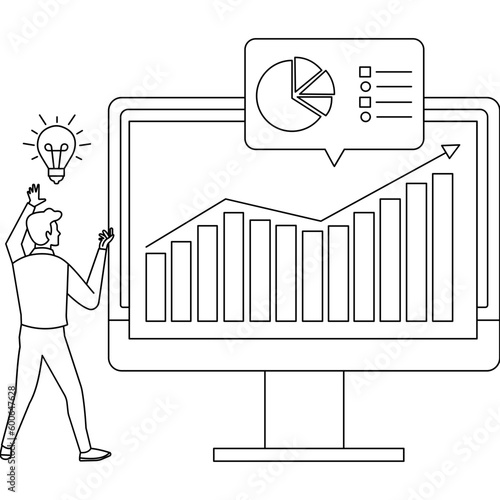 Financial Analytics Illustration which can easily edit or modify
