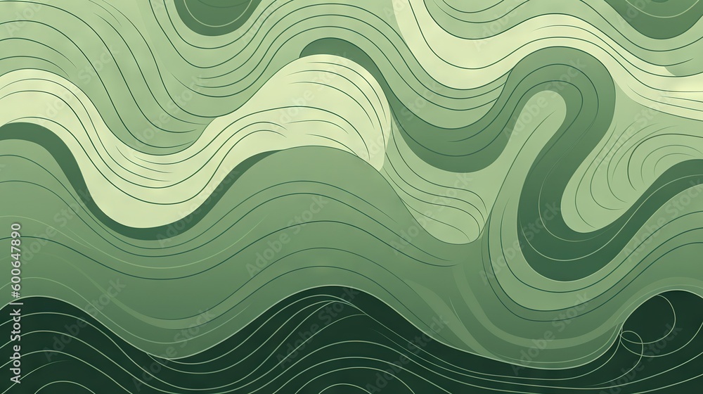 a green and white abstract background with wavy lines on it. generative ai a green and white abstract background with wavy lines on it. generative ai