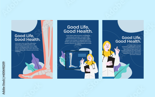 orthopedic doctor health social media flyer template