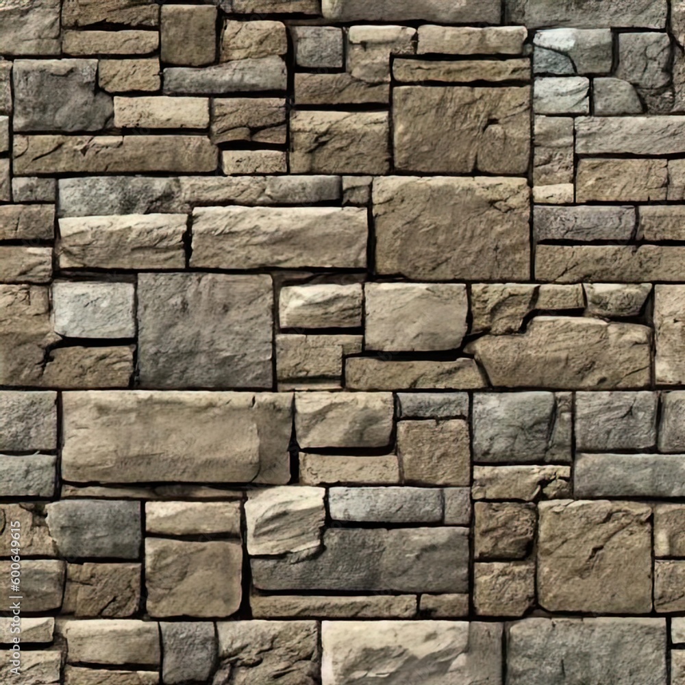 Obraz premium Stone Seamless Pattern, Wall background, Brick Seamless Pattern, Wall Background, Rock Wall, Bricks, Rock Pattern, Generative AI