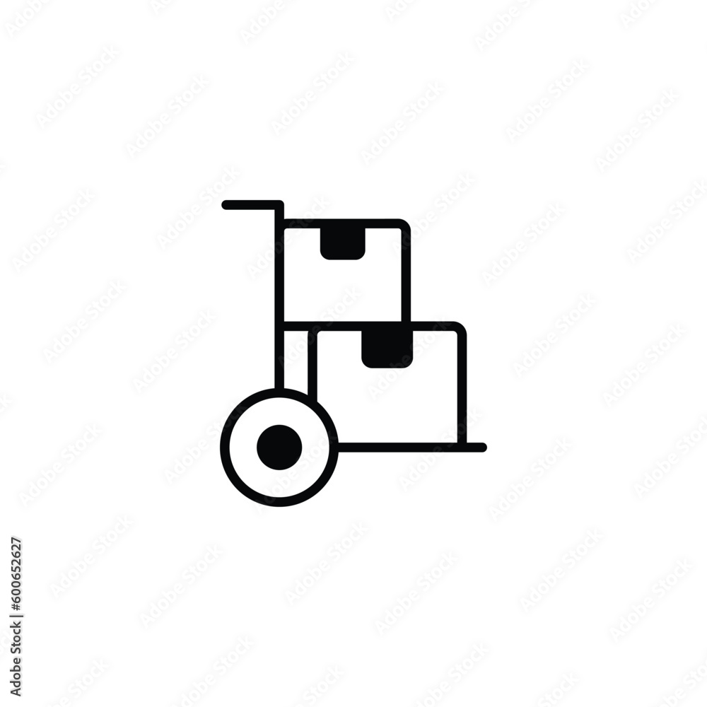 Trolley icon design with white background stock illustration Trolley icon design with white background stock illustration