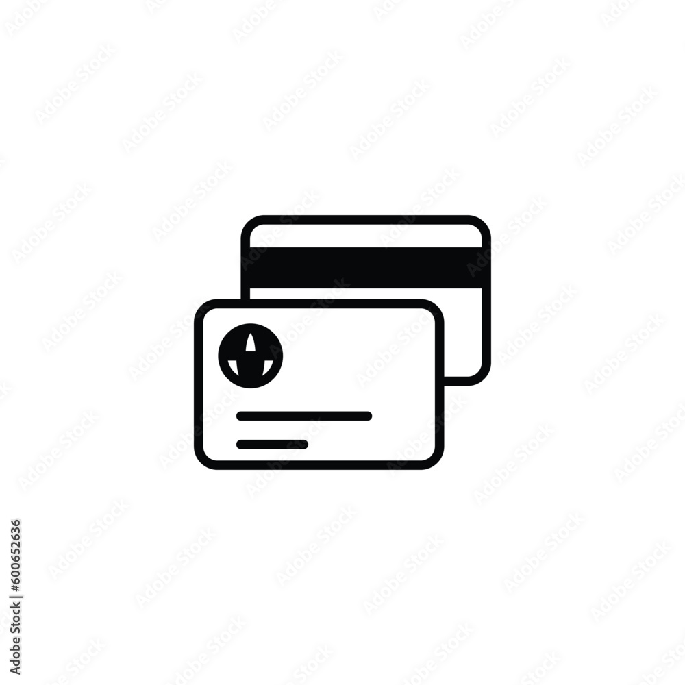 Obraz premium Bank Cards icon design with white background stock illustration
