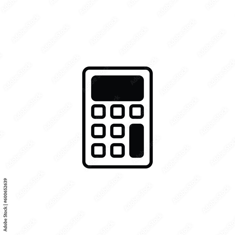 Calculator icon design with white background stock illustration Calculator icon design with white background stock illustration