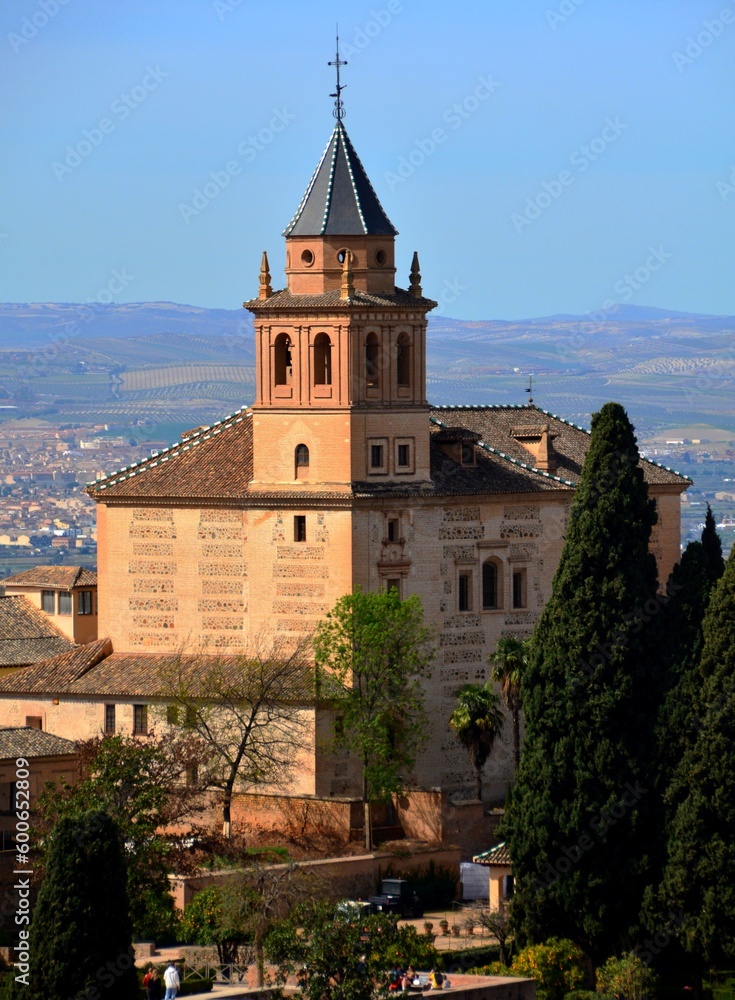 Vue sur l'Eglise Santa Maria de la Encarnacion (Sta Maria de la Alhambra), Espagne, Europe 7