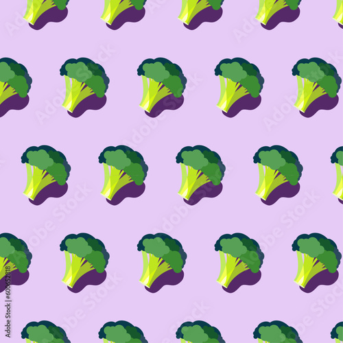 A seamless broccoli pattern