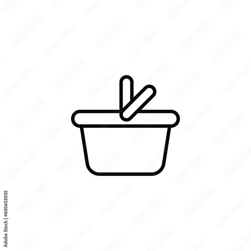 Basket icon design with white background stock illustration Basket icon design with white background stock illustration