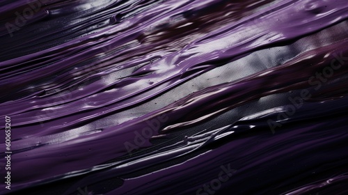  a close up view of a purple and black liquid texture. generative ai
