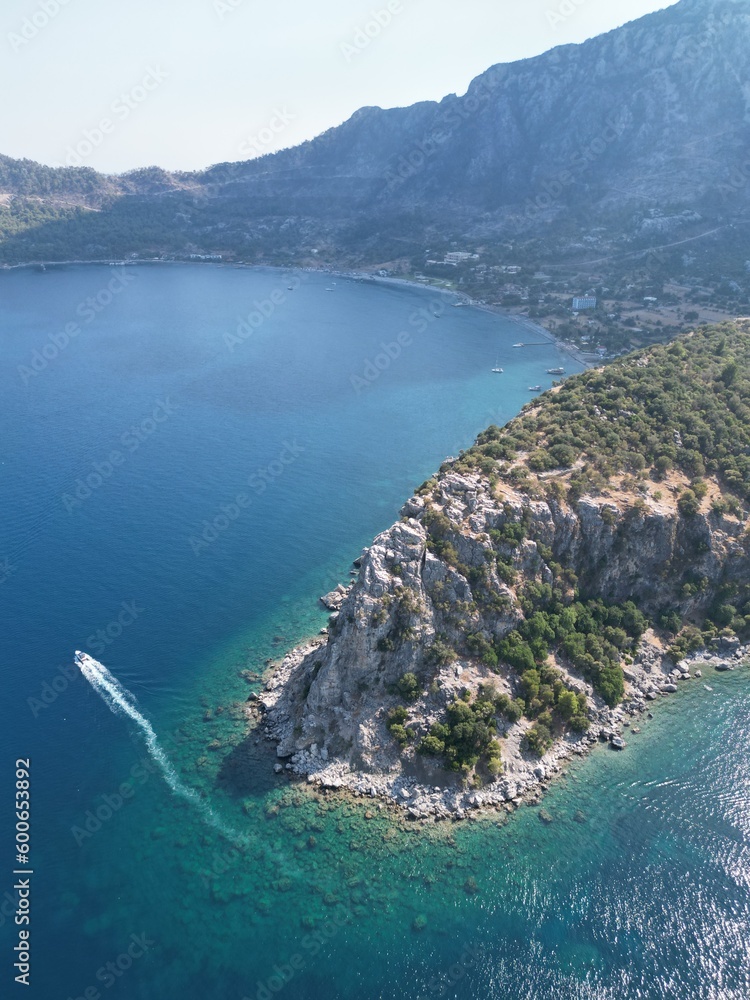 Obraz premium view of the sea from the mountain