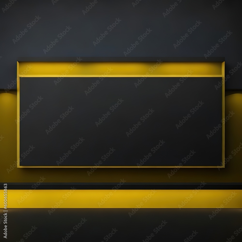 Empty blackboard on the wall in a black background. Colorful Light. Generative Ai. Empty blackboard on the wall in a black background. Colorful Light. Generative Ai.