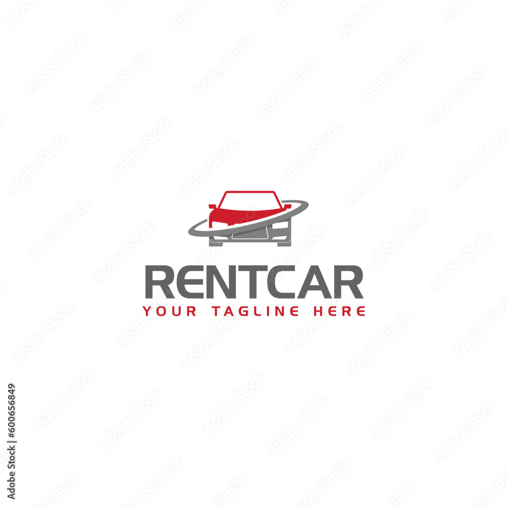 Logo for a rent car company template isolated on white background Logo for a rent car company template isolated on white background