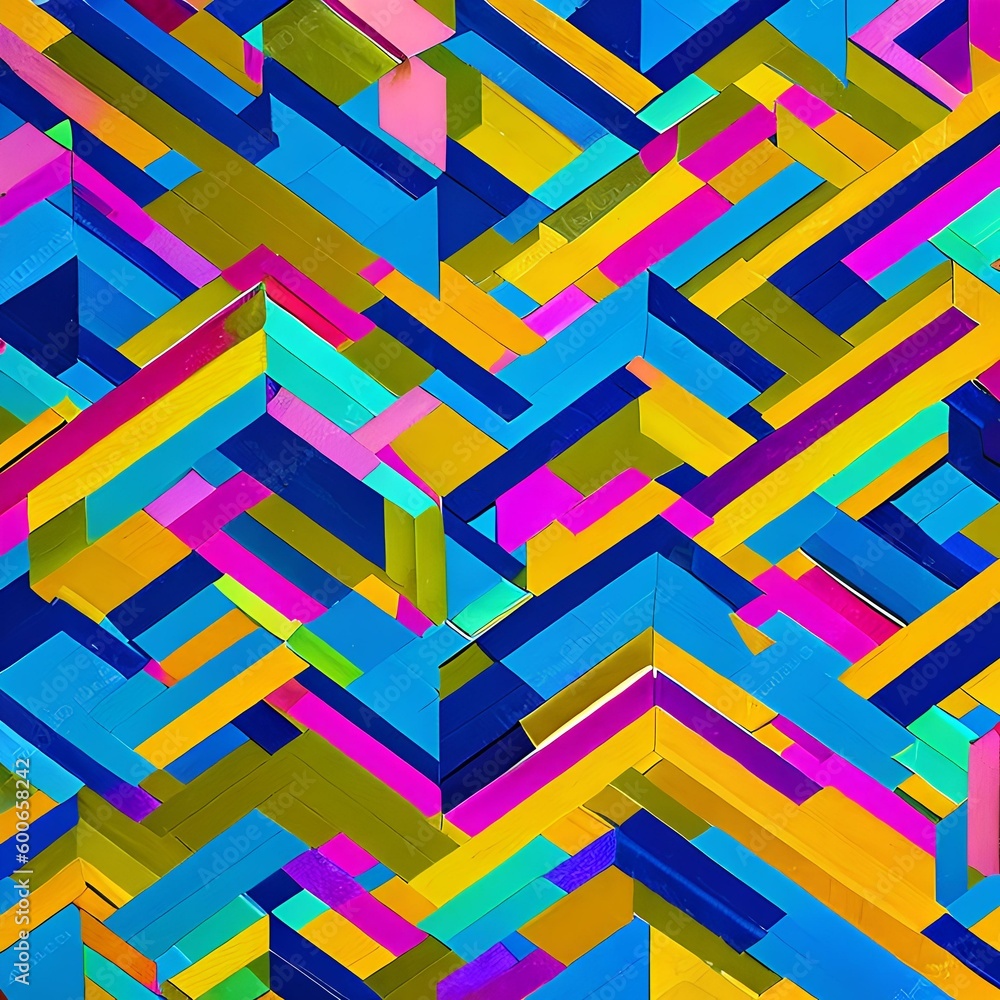 A pattern of colorful geometric shapes in a mosaic effect2, Generative AI A pattern of colorful geometric shapes in a mosaic effect2, Generative AI