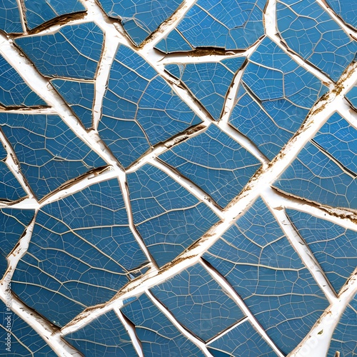 A texture of cracked ice in shades of blue and white4, Generative AI photo