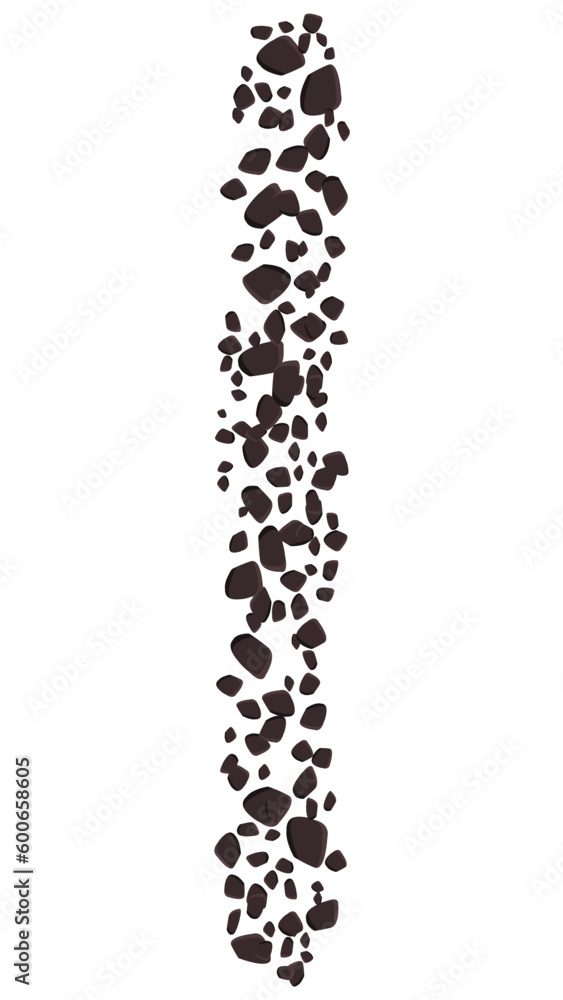 Falling brown stones or ground isolated on white. Clipart. Falling brown stones or ground isolated on white. Clipart.