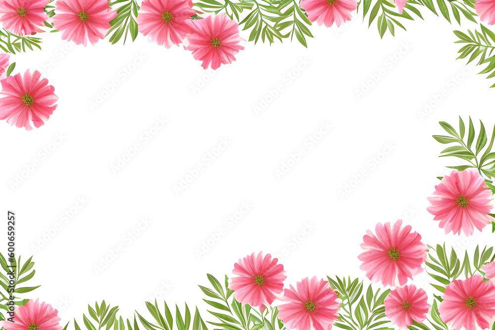 ai-generated, illustration of a flower frame ai-generated, illustration of a flower frame
