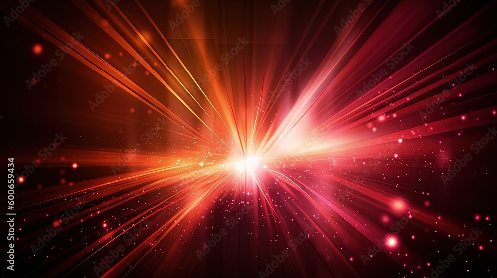 a bright red and yellow background with stars and lines in the center. generative ai a bright red and yellow background with stars and lines in the center. generative ai