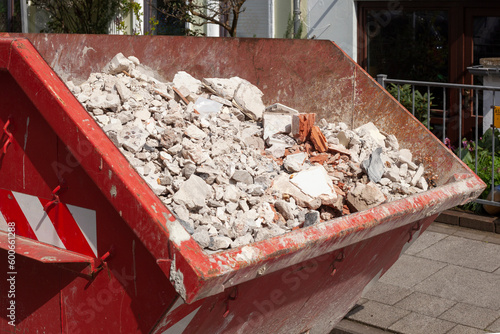 Bauschurtt und Sand in einer Absetzmulde für Bauschutt, Deutschland photo