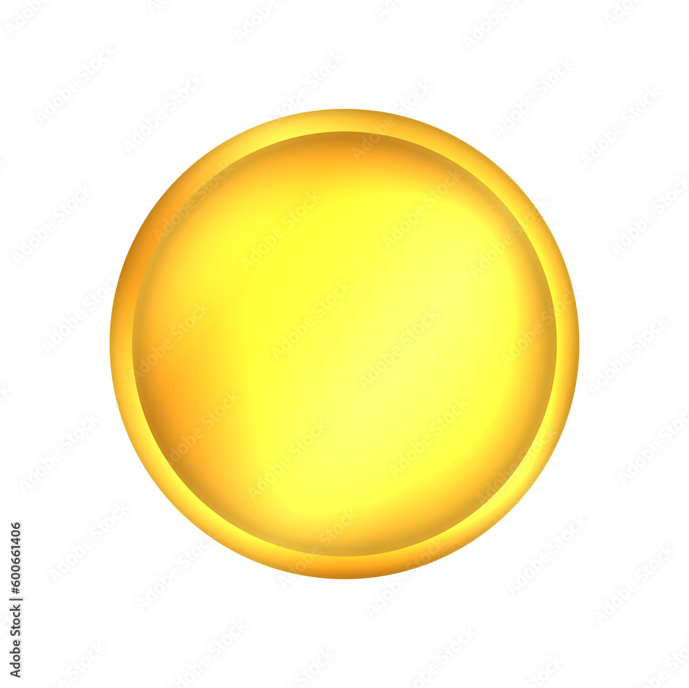 golden round button
