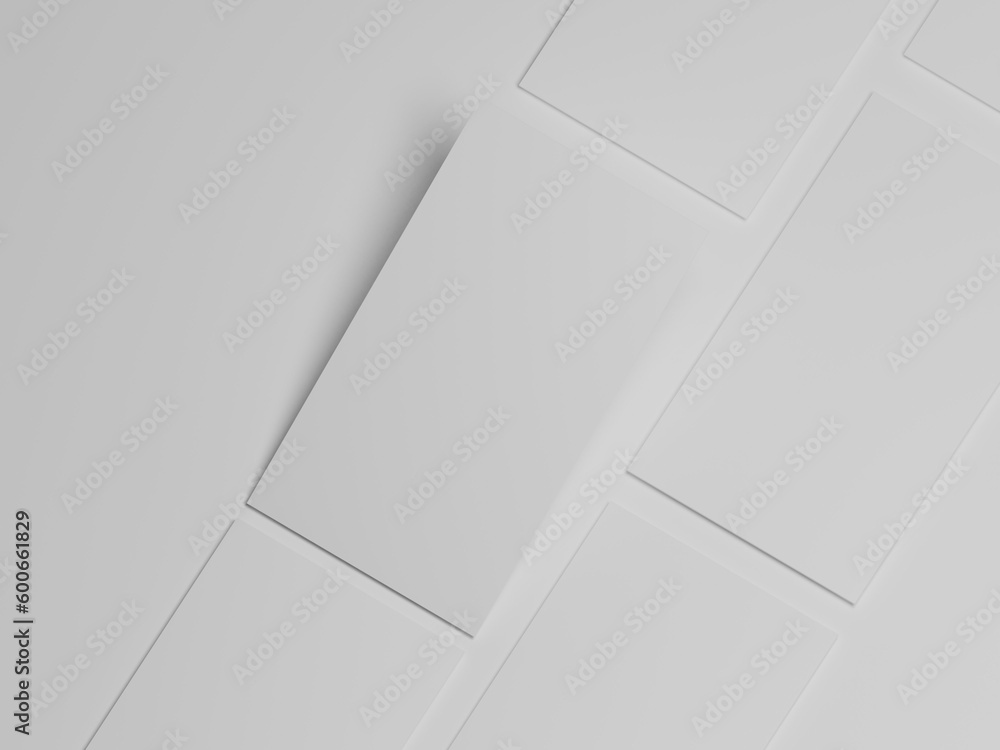 Set of Business card 3d illustration with white background Set of Business card 3d illustration with white background