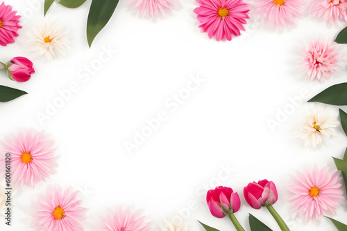 ai-generated, illustration of a flower frame © freelanceartist