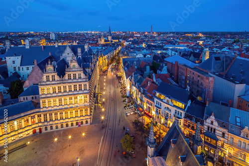 Historic city of downtown Ghent, cityscape of Belgium © f11photo