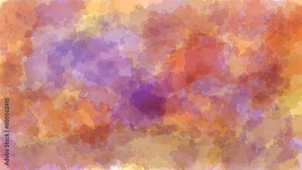 Hand drawn colorful watercolor background with paper texture
