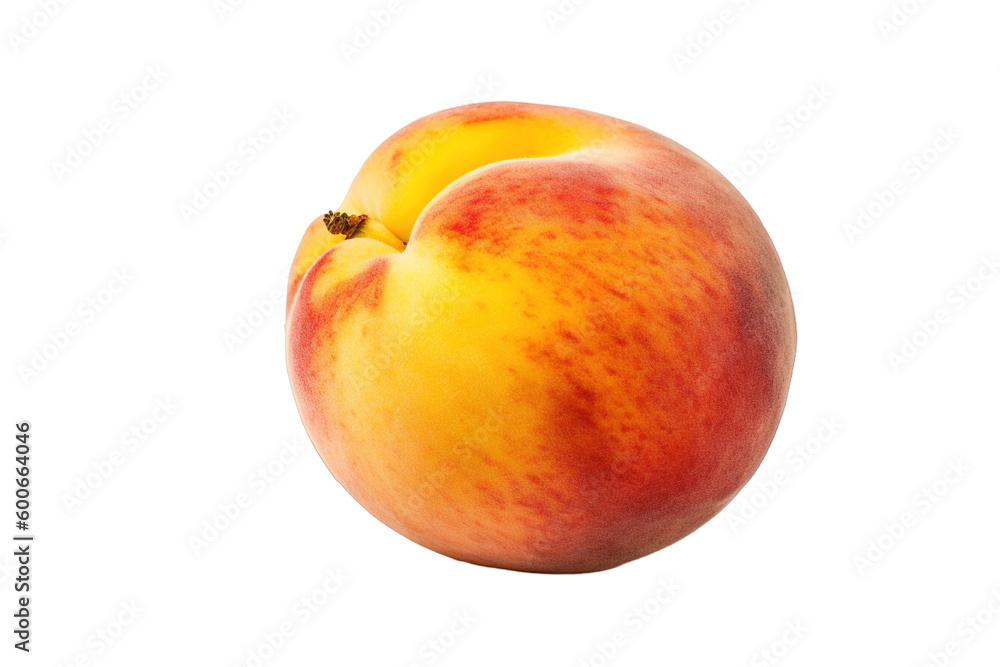 stock photo of fresh Peach on a pristine white isolated PNG object stock photo of fresh Peach on a pristine white isolated PNG object
