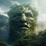 Powerful a nature with forest head