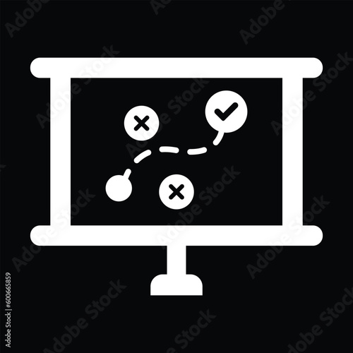 A glyph design, icon of digital tactics