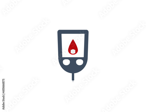 Blood, sugar, glucometer icon. Vector illustration.