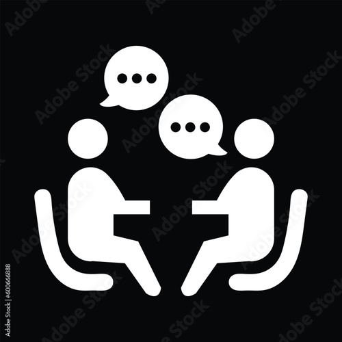 business discuss icon.meeting,talking