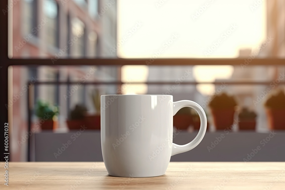 Coffee  white ceramic mug, blank Mug MockUp, Coffee Cup 
