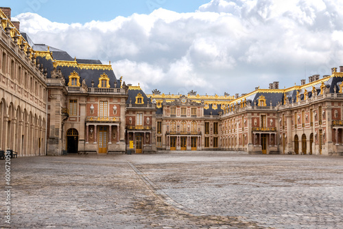 Facade of the Versailles palace with clouds © S J Lievano