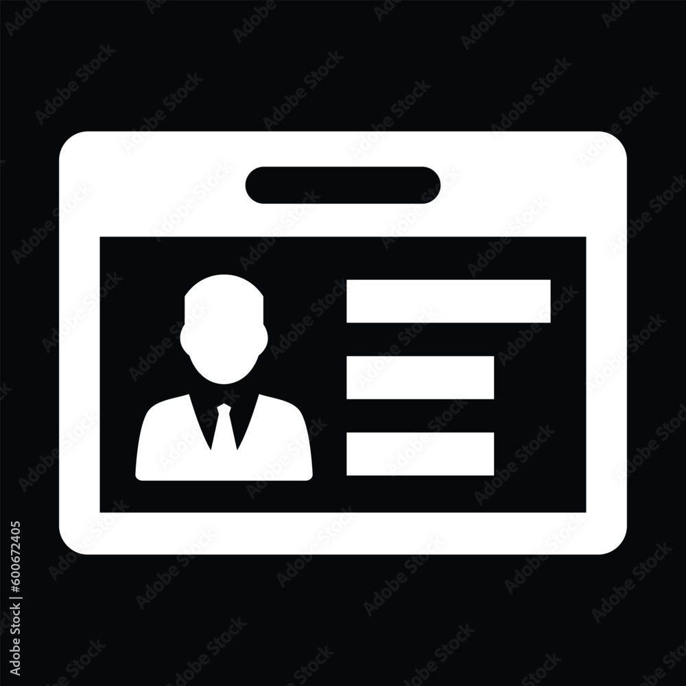 Identity card, pass, id, user icon Identity card, pass, id, user icon