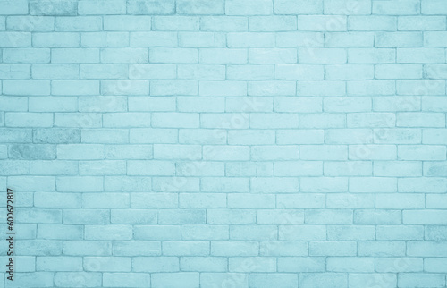 Blue brick wall photo. Brick texture background for stone tile block painted in white light color wallpaper modern interior and exterior backdrop design.