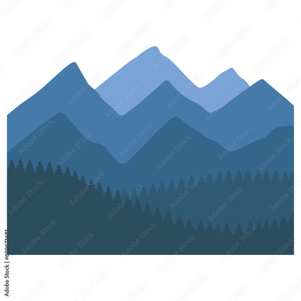 Mountain Lanscape Illustration