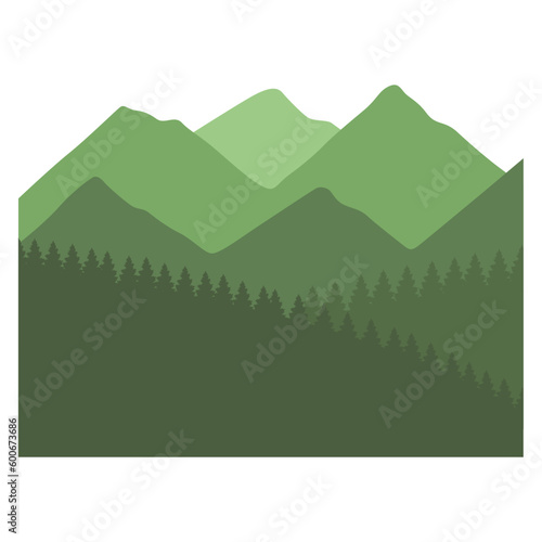 Mountain Lanscape Illustration