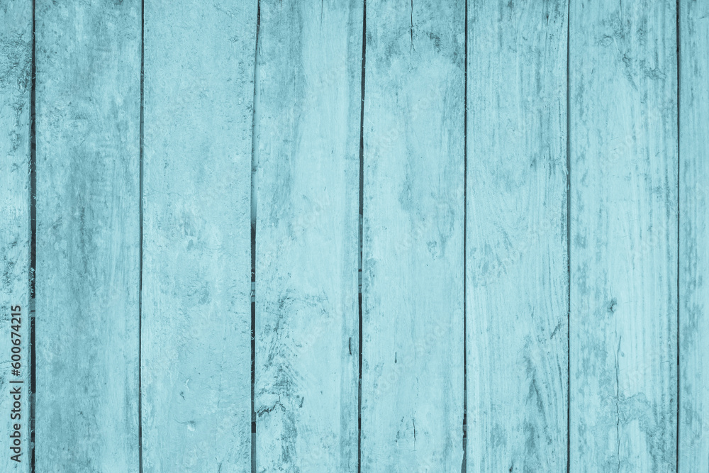 Fototapeta premium Old grunge wood plank texture background. Vintage blue wooden board wall background objects for furniture design.