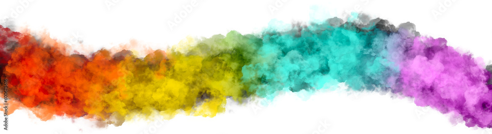 realistic colorful smoke gas wisp effect
