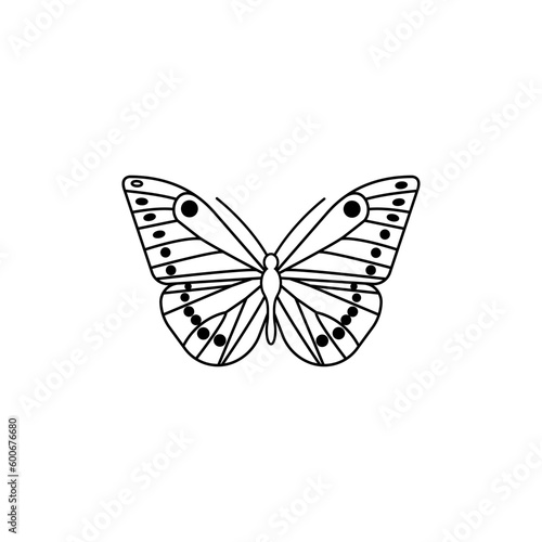 Butterfly vector icon. insect illustration sign. moth symbol.