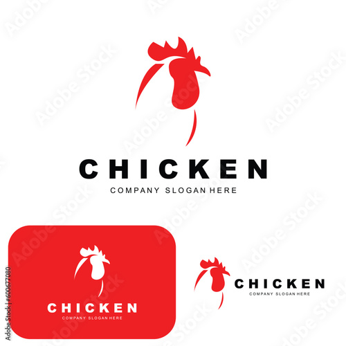 Chicken Logo, Farm Animal Vector, Design For Chicken Farm, Fried Chicken Restaurant, Cafe