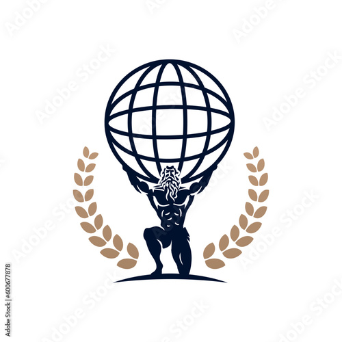 Atlas Greek God vector illustration