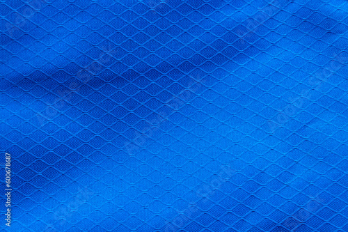Blue soft synthetic ripstop fabric as texture, pattern, background