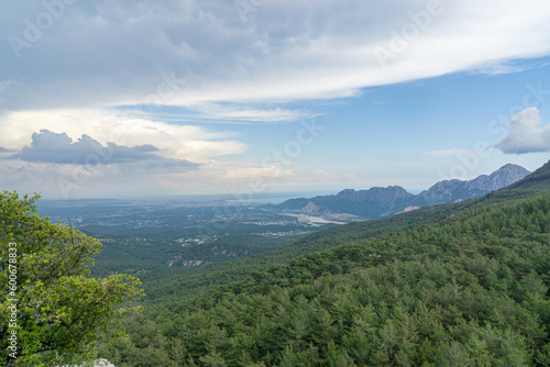 The scenic views from Trabenna, which was a city in ancient Lycia, at the border with Pamphylia, near Sivri Dağ and Geyikbayırı, the rock climbing center, Antalya