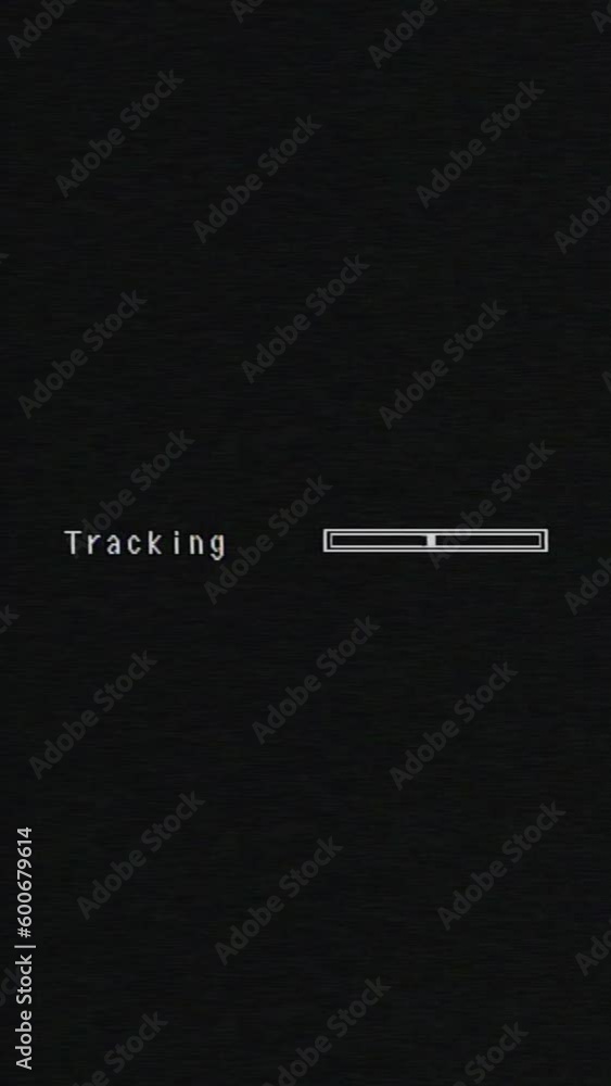 Vintage video VHS tracking bar, graphical film video background