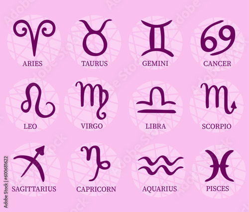 pink zodiac signs