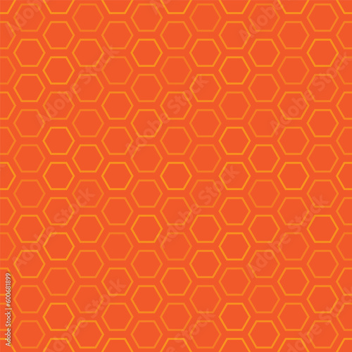Orange and Yellow Wallpaper, Background or Cover Design for Your Business Hexagonal Grid Pattern, Abstract Geometric Texture - Base for Websites, Placards, Posters, Brochures, Creative Vector Template
