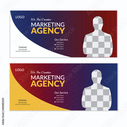 Facebook banner design vector template
