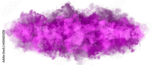 purple smoke texture isolated on transparent background.